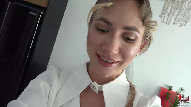 Poster: Angel The Dreamgirl - - Leather Miniskirt and Nylon 4K